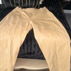 Tan Leather Pants Woman